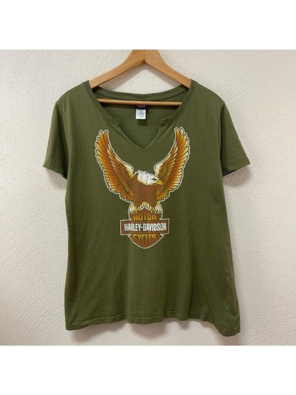 Harley Davidson Eureka Springs Arkansa Green Tee Shirt Sz Large